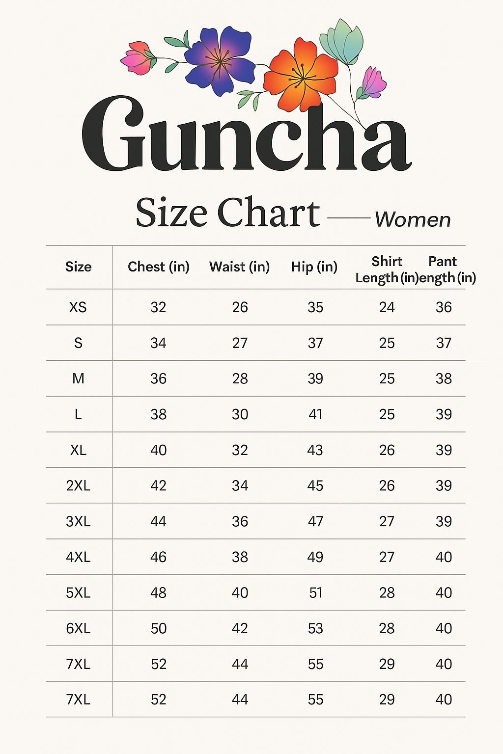 Size Guide